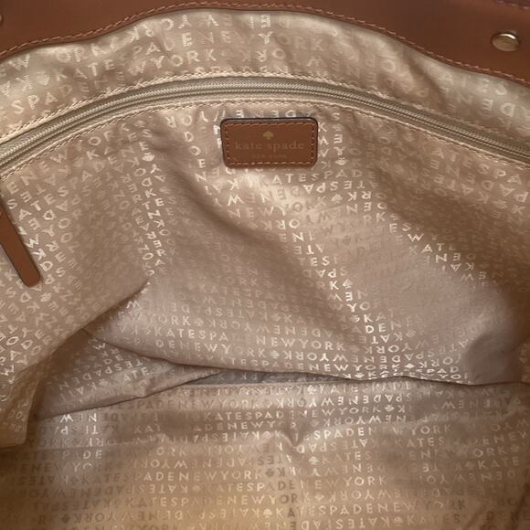 Kate Spade Oak Island Cotton Magazine Tote with Leather Handles - Picture 5 of 8